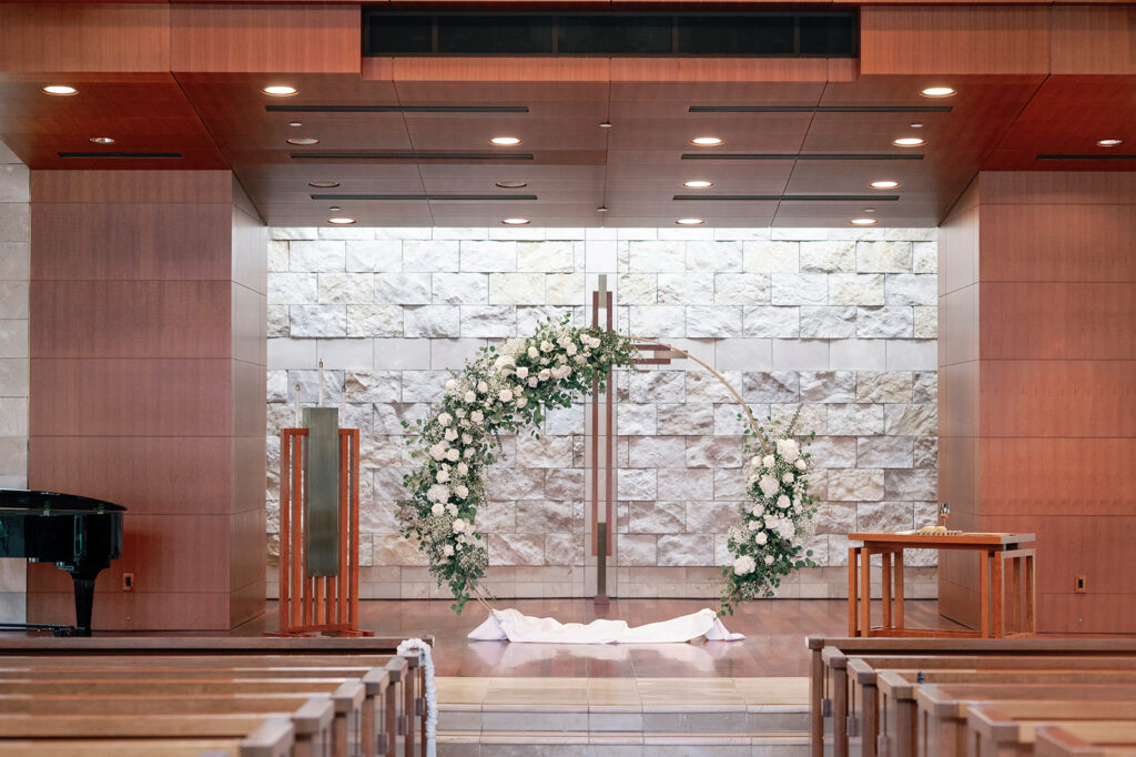 crossline church wedding alter 