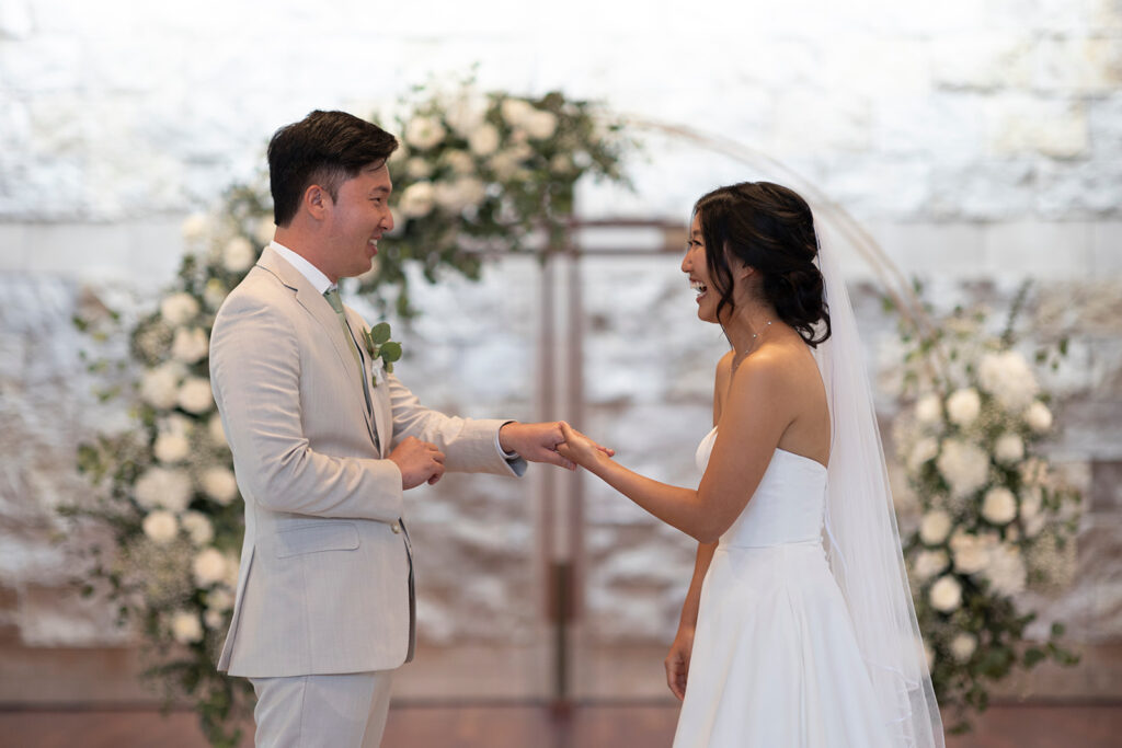 ring exchange at wedding in laguna 