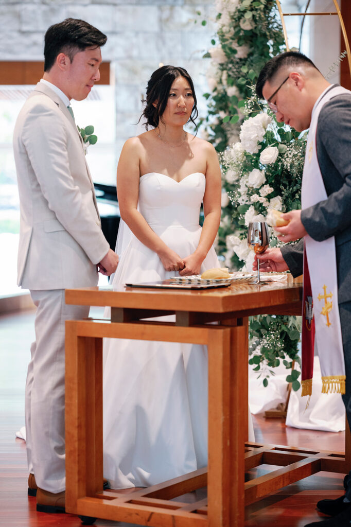 crossline community church wedding bride and groom 