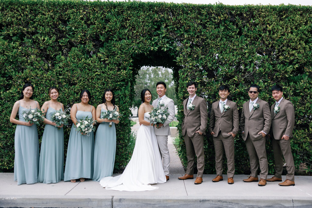 bridal party at crossline church wedding