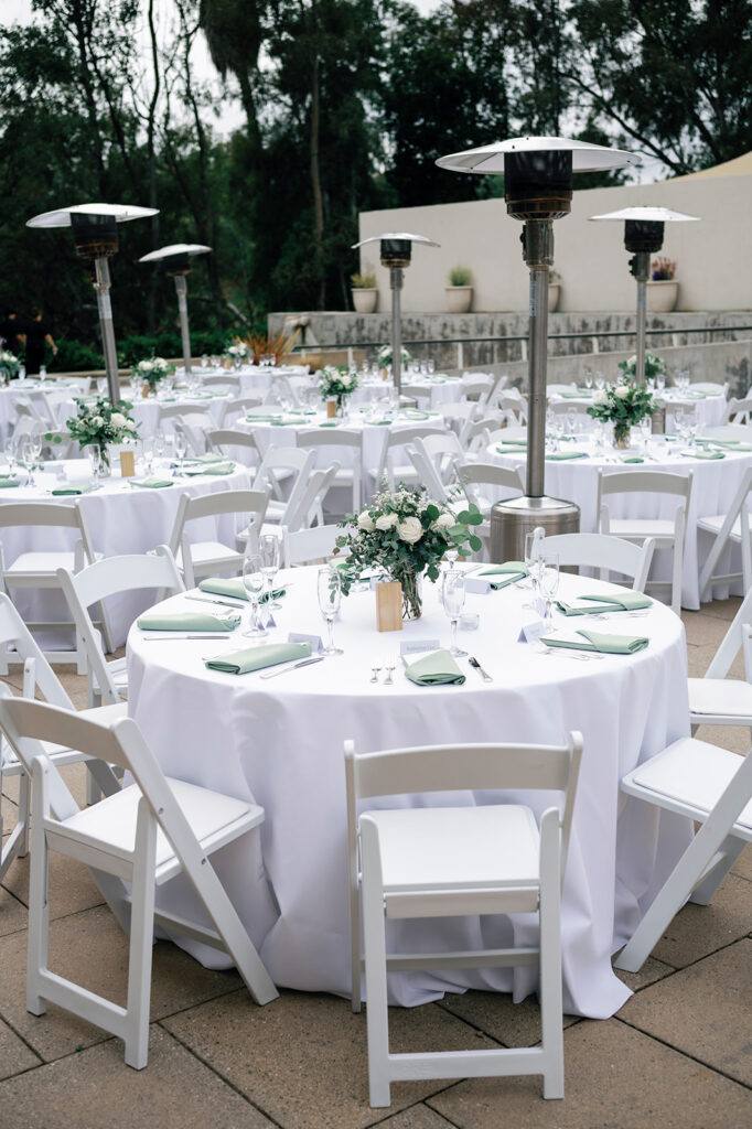 table decor at reception crossline community church wedding 