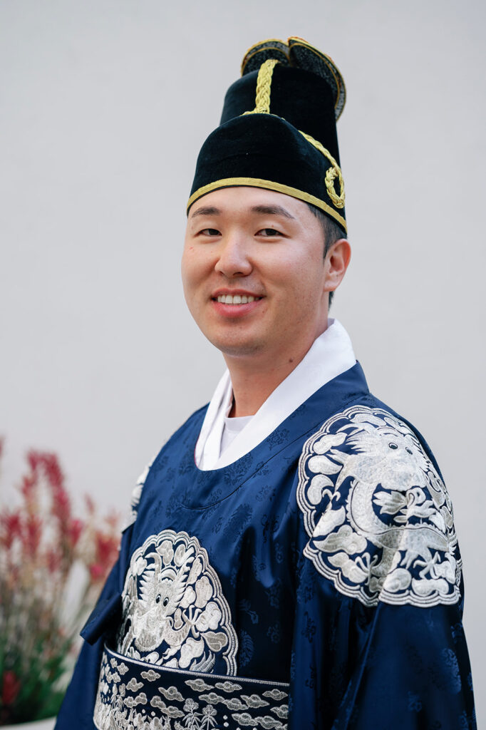 korean attire crossline wedding