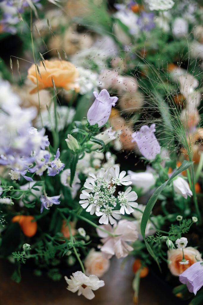 floral detail seaside wedding