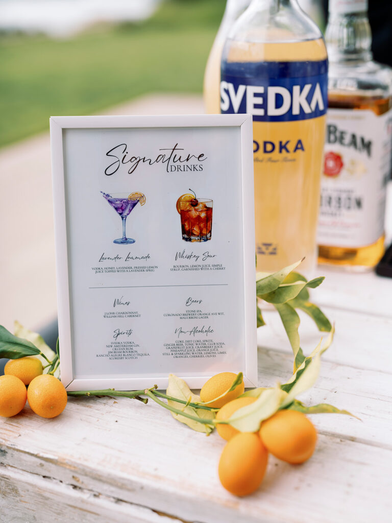 cocktail options at forums wedding