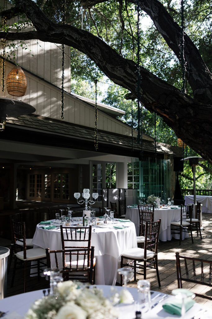 reception space treehouse wedding