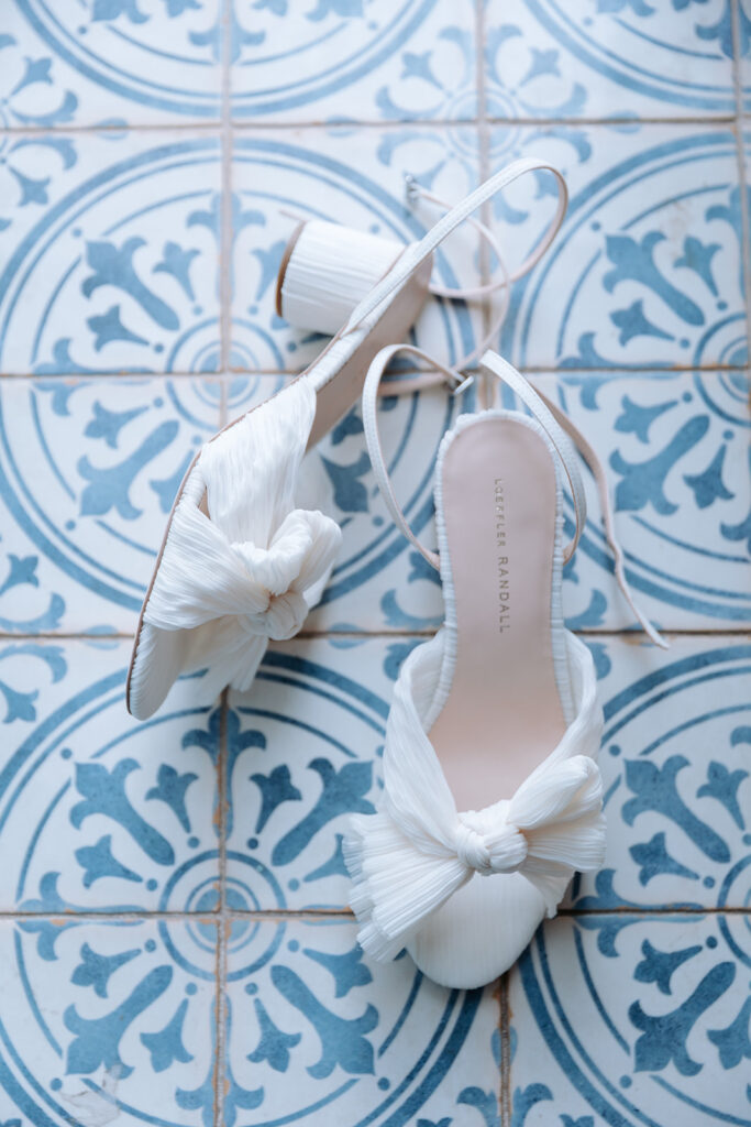 white bridal shoes