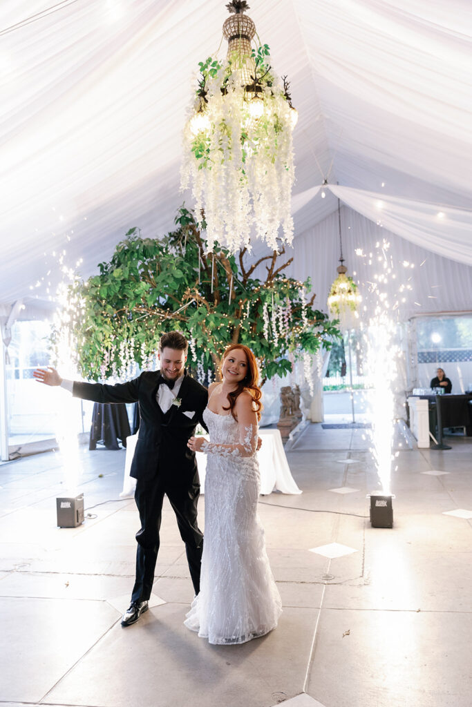 bride and groom first dance at jefferson street mansion wedding