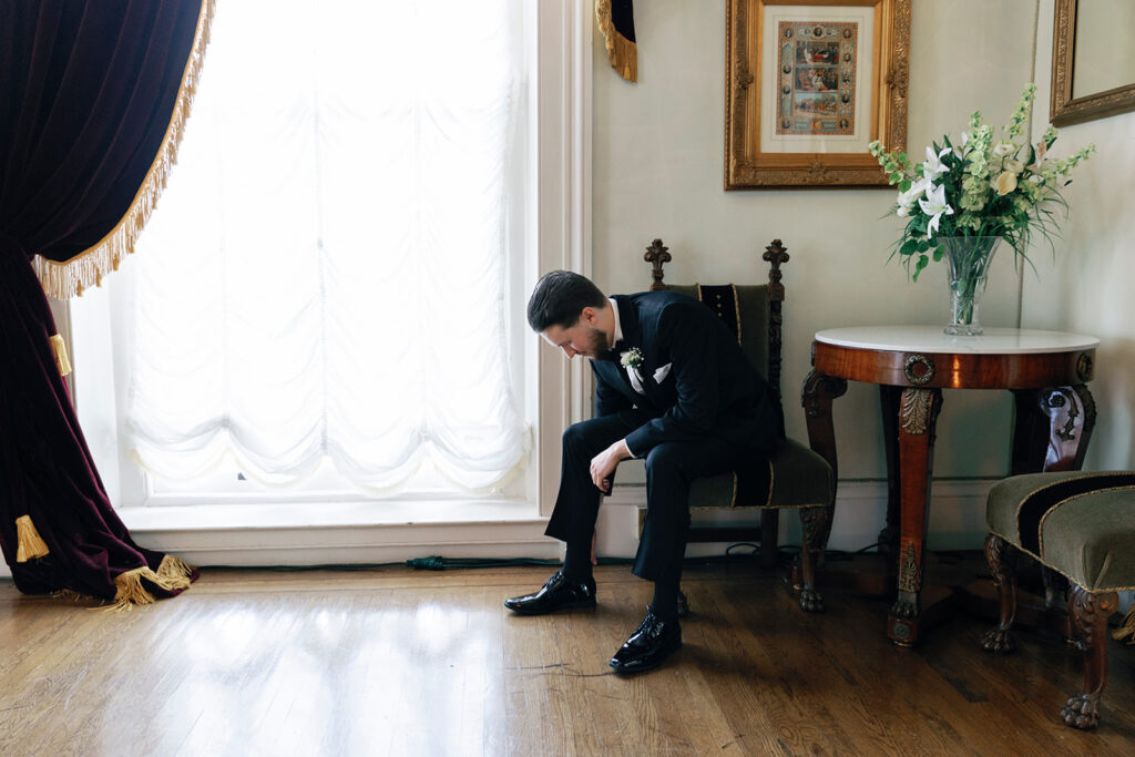 groom getting ready