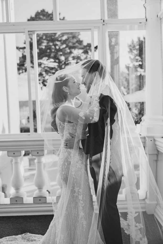 bride and groom first dance at jefferson street mansion wedding